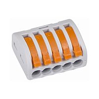 Клеммы Rexant 222-415 (5Х2,5мм2 с рычажком) (упаковка 40шт.) картинка 
